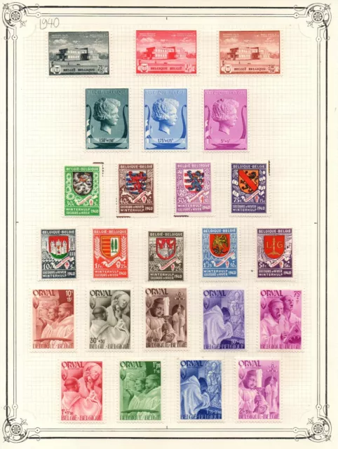 Belgique / 1940 A 1943 Collection * / 5 Images / Cote 90.00 Euros