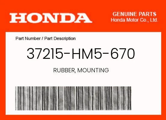 Genuine Honda OEM Rear Tool Box Rubber Latch - Part #80214-HM5-850