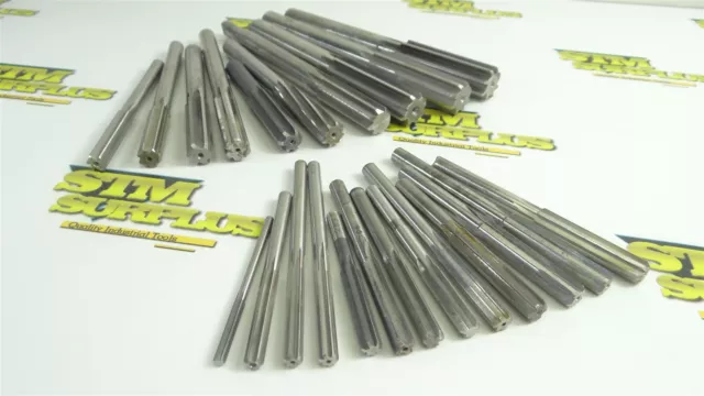 Lot Of 23 Hss & Carbide Tipped Machine Length Chucking Reamers 5/32" To 13/16" Lot Of 23 Hss & Carbide Tipped Machine Length Chucking Reamers 5/32" To 13/16"