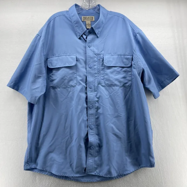 DULUTH TRADING CO Mens XL Blue Long Sleeve Cool Plus Shirt Fishing Hunting  $15.39 - PicClick