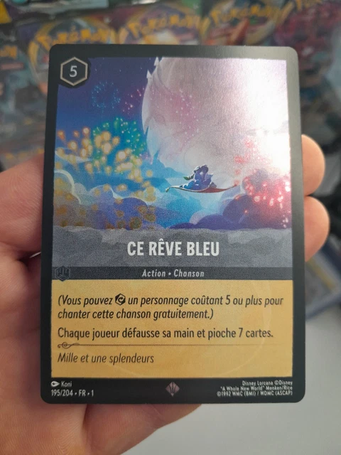 Lorcana – Carte Ce Rêve Bleu 195/204 Super Rare FR – Chapitre 1