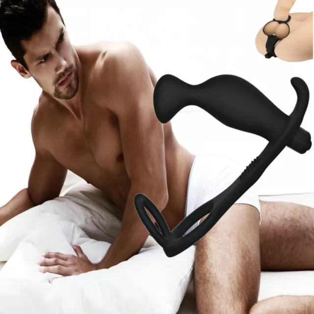 vibratore STIMOLATORE PROSTATTICO Cock Ring butt Anale e Anello fallico HARD XXX