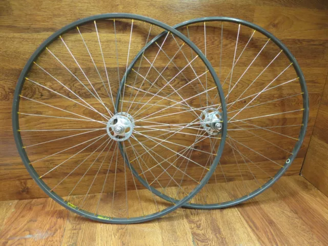 Vintage Campagnolo C Record 36H Sheriff Star 700C Tubular Track Pista Wheel Set Vintage Campagnolo C Record 36H Sheriff Star 700C Tubular Track Pista Wheel Set