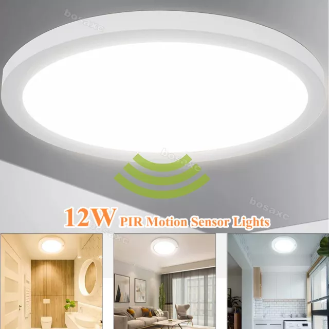 LED Ceiling Down Light Motion Sensor Dimmable Flush Mount Kitchen Home Fixture