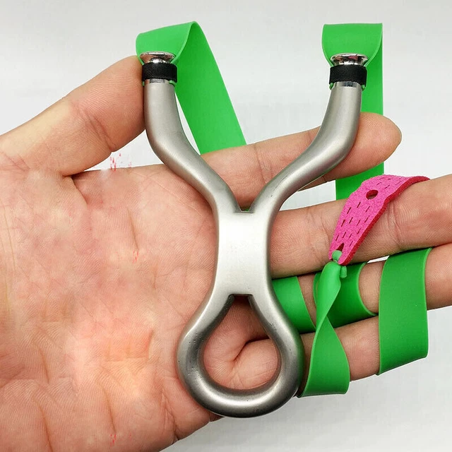 Elastici Per Fionda Professionale - 10 Pezzi In Lattice, Per Caccia E Tiro, Con Tasche In Pelle - Foto 10