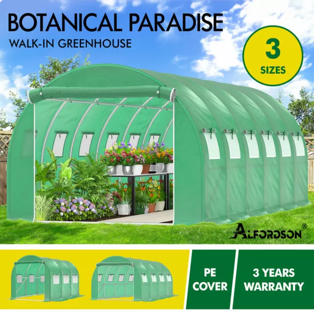 ALFORDSON Greenhouse Dome Shed Walk in Tunnel Plant Garden Storage PE Cover 2