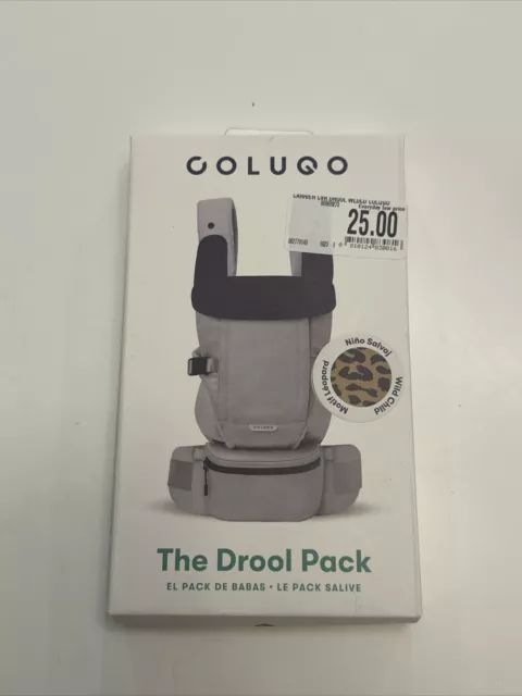 Colugo The Drool Pack Bib and Burp Cloth for Baby. Wild Child Pattern - ￼ New