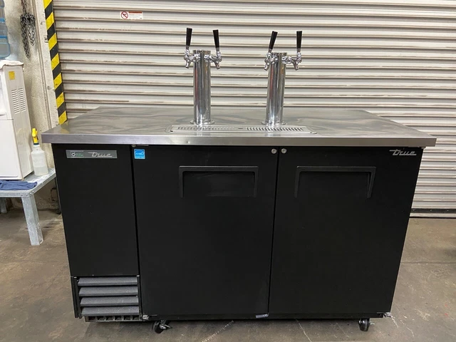 2 Door Direct Draft Beer Kegerator Double Tap Dual Dispenser True TDD-2-HC #8942