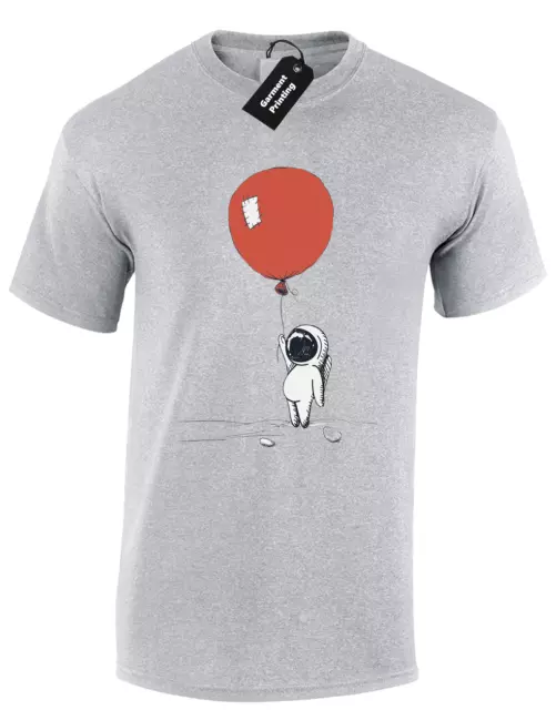 Astronaut Balloon Mens T-Shirt Banksy Retro Fashion Design (Col)