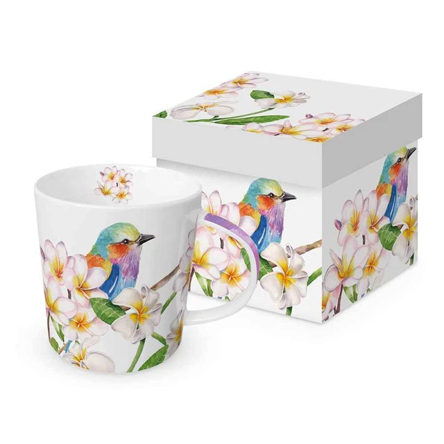 Mug En Porcelaine Motif Oiseau Dans Sa Boîte Cadeau - Style Campagne Espagnol