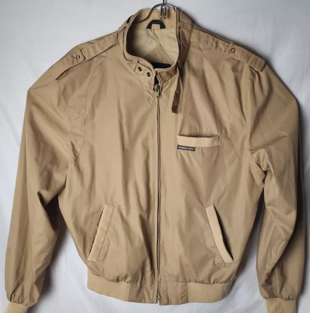 MEMBERS ONLY MEN Sz 42 Europe Crafted Cafe Racer Bomber Gold Jacket $51 ...