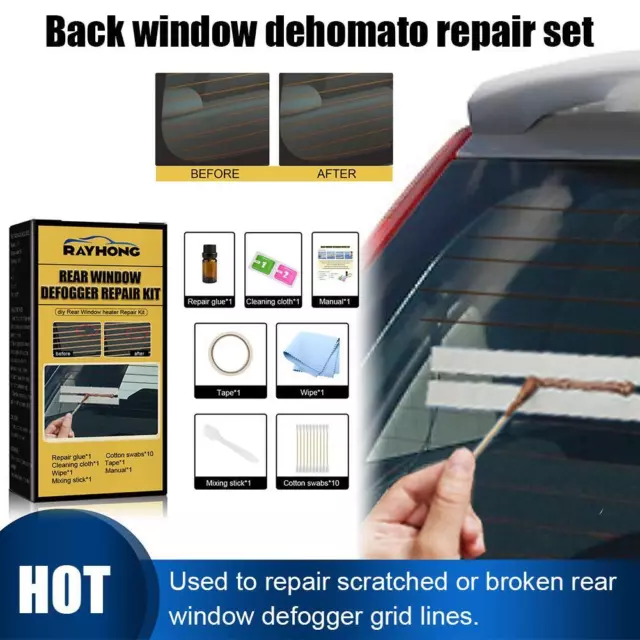 Car Rear Window Defogger Repair Kit DIY Scratched Broken Defroster Heater Grid