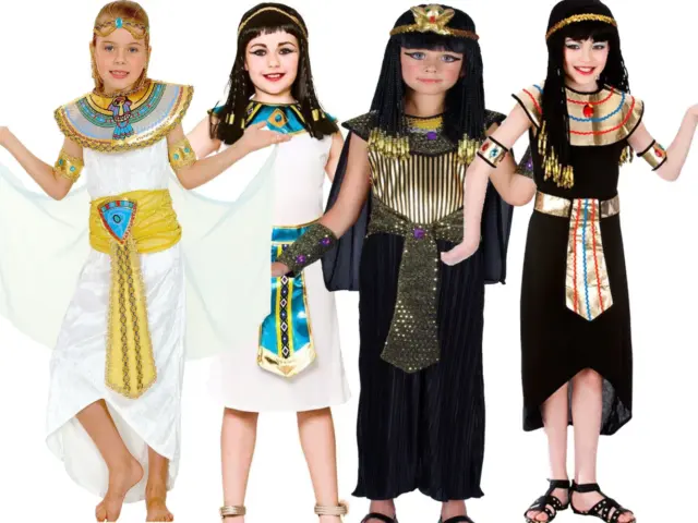 De Lujo para Niñas Egipcio Disfraz Infantil Cleopatra Niños Día Del Libro 5-13