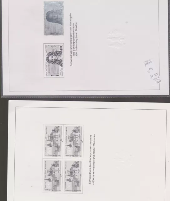  briefmarken -brd - schwarzdruck postfrisch** - top abart achten komplett
