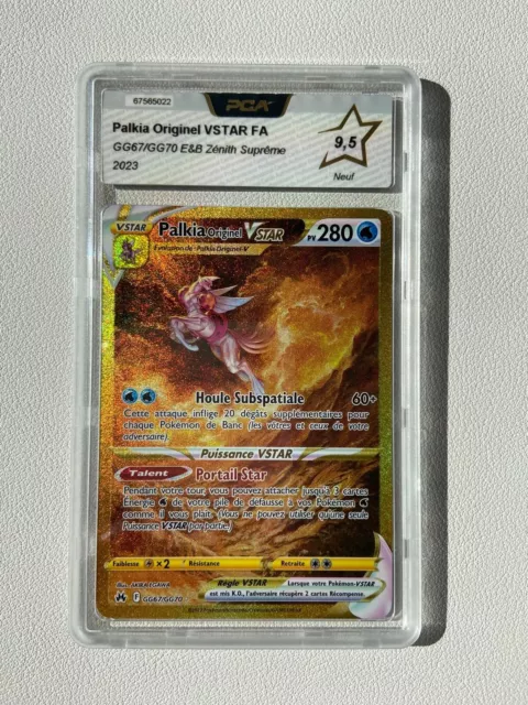 Carte Pokemon PCA 9,5 Palkia Originel Vstar FA GOLD GG67/70 Zénith Supreme Ultra