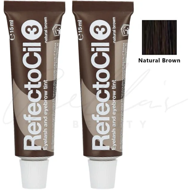 REFECTOCIL Eyebrow Eyelash Tint Dye Gel Henna 15ml - NATURAL BROWN *2 PACK*