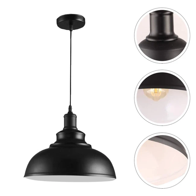 Vintage Ceiling Lamp Pot Lid Ceiling Chandelier Black Chandelier Cylindrical