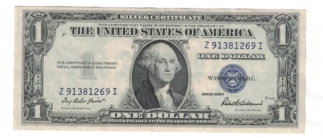 1935 F $1 One Dollar Silver Certificate Fr.1615