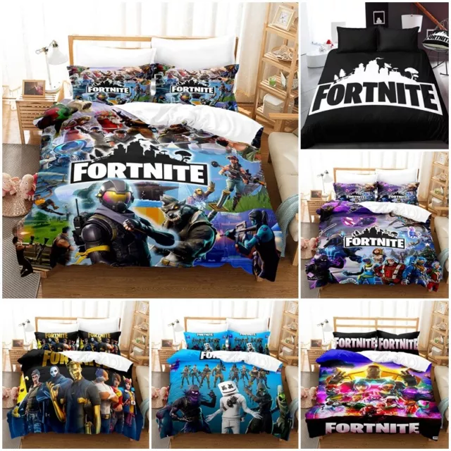 Kids 3D Game Quilt Duvet Cover Set Bedding Set Single Double UK Size Gift