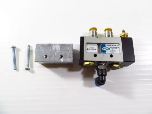 TPC PNEUMATICS UDP3130 Air Pilot Valve w/ Metal Mount Block, FREE 2-3 Day Ship!!