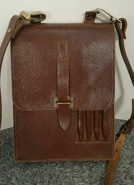 Karten Tasche 50Er 60Er 70Er Jahre Arzttasche Leder Schul Rucksack Vintage Retro 2