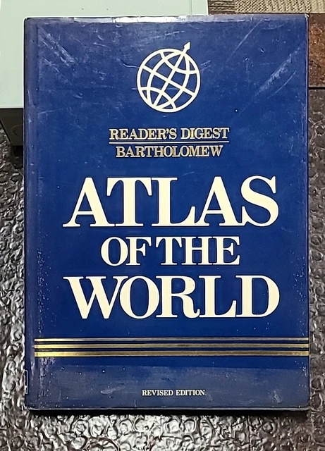 Vintage World Atlas by Reader's Digest Editors Bartholomew 1987 Vintage Maps
