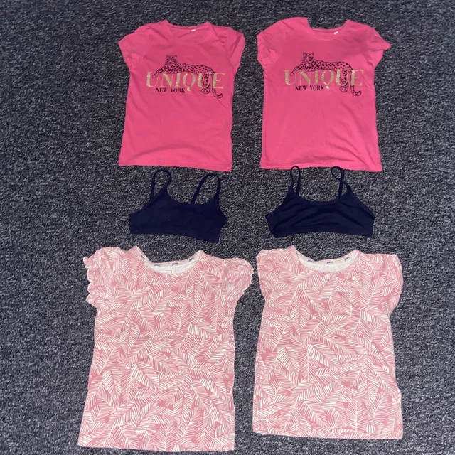 Girls twins clothes bundle age 5-6 yrs - 6 items - tops good condition