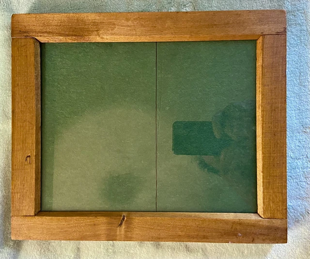 Antigua impresora de contacto pesada de madera y vidrio de arce 8x10 para cuarto oscuro/caballete de impresión