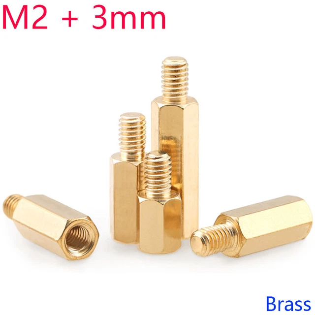 M2 Hex Brass Spacer Screw PC Case Motherboard Standoff Riser Female-Male Screws
