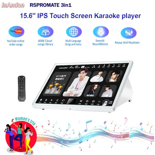 InAndon R5PROMATE 3IN1 15.6'' Karaoke player,4TB HDD   YouTube,Cloud,點唱機，云下載，多語言