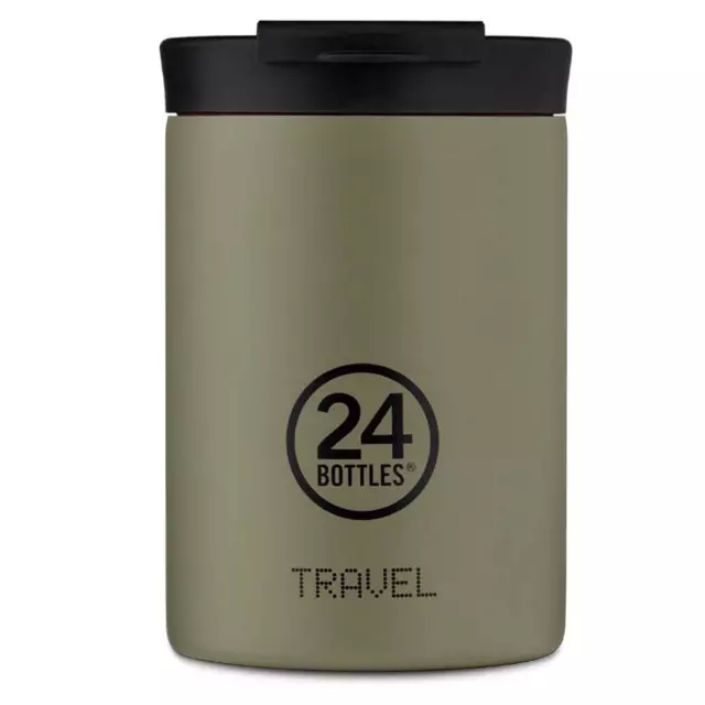24Bottles Thermal Travel Mug, BPA, 12Hours Cold 6Hours Hot (Sage, 350ml)