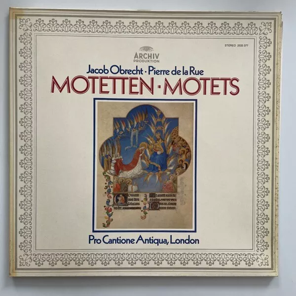 Pro Cantione Antiqua Jacob Obrecht Pierre de la Rue Motets Archiv 2533 377