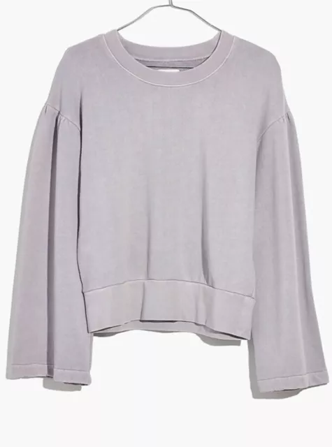 MADEWELL Sweatshirt Womens x Karen Walker Medium Lavender Cotton Crop