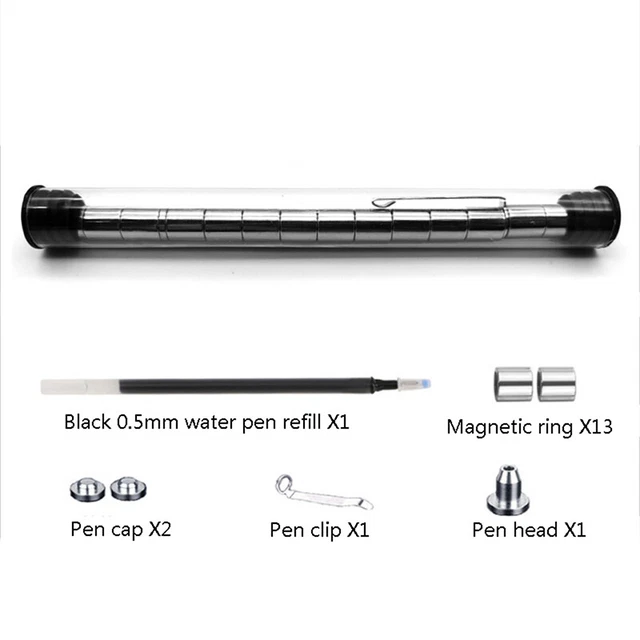 Magnetic Metal Ballpoint Pen Ink Toy Pressure Toy Anti-pressure Device Pen ql