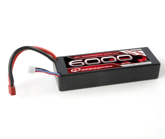 Robitronic Lipo AKKU 7.4 V 2S 6000MAH 50C mit T STECKER 7,4 6000