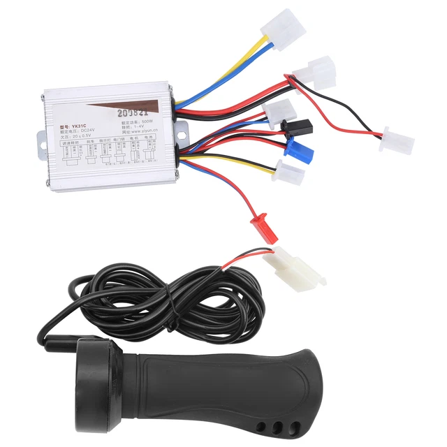 Speed Controller Back 24V 500W BRUSHED Speed Controller With Long Wire Throttle Grip For ...