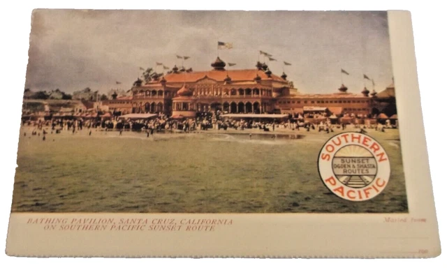 1905 Southern Pacific Railroad Santa Cruz California Unused Company Rpo Postcard