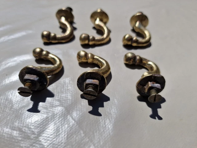 5x Brut 20mm X 55mm Patère Simple - Fonte Ancien Antique Mural Cintre