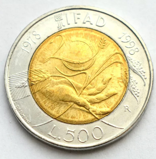 Italy 500 Lire 1978-1998 Ifad Old Coin