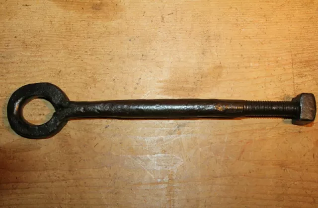 Antique Wrought Iron Eye Pin Tether/Threaded Hand Forged Light Fitting