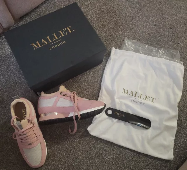 MALLET ELAST RUN black and rose Gold trainers Size 6 Women s