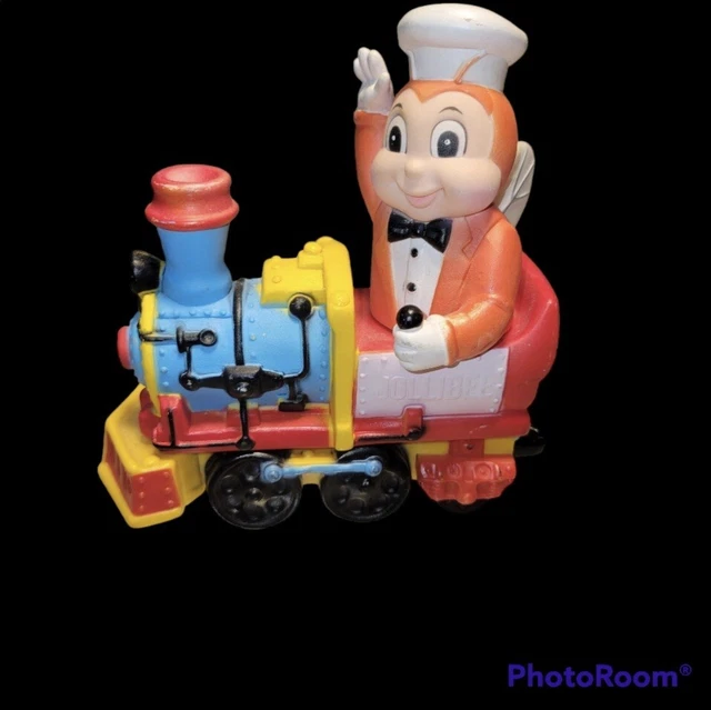 HTFVINTAGE 1980'S JOLLIBEE Train Vinyl Toy Figure Philippines