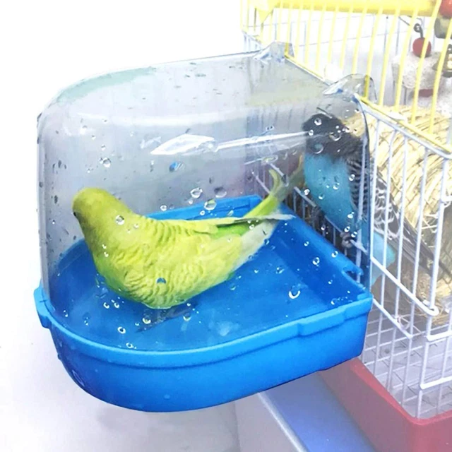 Clear Bird Bath for Cage Bird Cage Accessories Hanging Bird Tub