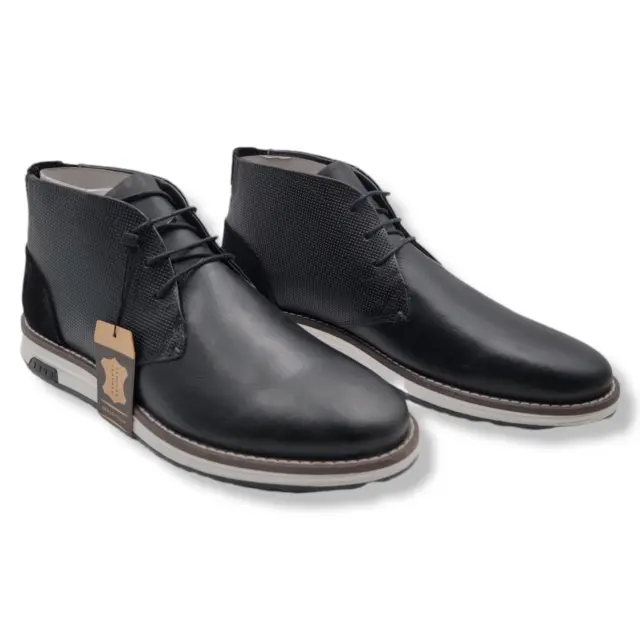 CREVO MENS CRAIG Leather Lace-Up Black Toe Oxfords Shoes Sz 9.5 $50.00 ...