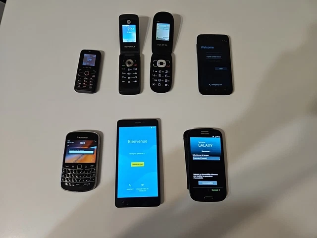 Lot De 7 Téléphones Portables Pour Pièces Détachées (Défectueux)