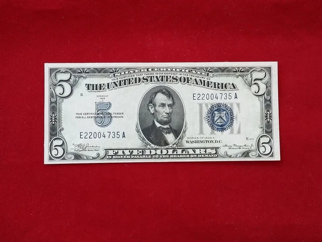 FR-1651m 1934 A Series MULE $5 Silver Certificate *Choice Uncirculated* BP#902