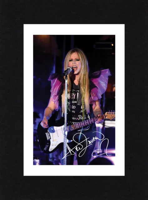 8X6 Mount AVRIL LAVIGNE Autograph Signed PHOTO Print Gift ReadyTo Frame Music