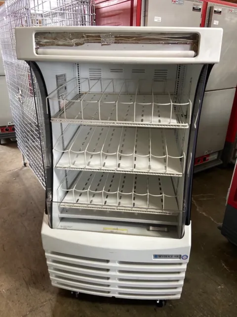 Open Air Grab & Go Refrigerated Self Serve NSF Cooler Beverage Air BZ-131W #8820