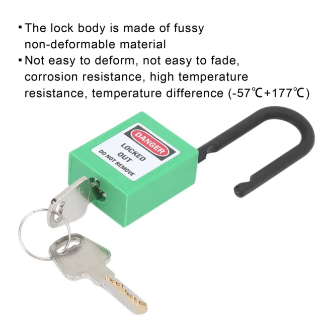 (Verde) 5 set blocco serrature etichetta lucchetto di sicurezza lucchetti con chiave sicurezza sicurezza casa