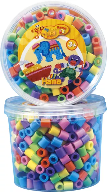 Hama 600 Maxi Bügelperlen Dose - Pastell Mischung Neu 8571 Steckperlen Mix KiTa